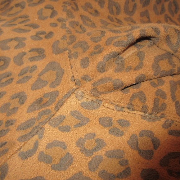 Vintage  Leather Swing jacket, leopard print - Picture 11 of 12